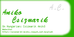 aniko csizmarik business card