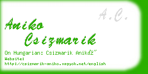 aniko csizmarik business card